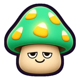 Moonshroom: a glowing moonlit mushroom